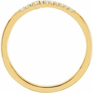 14K Yellow .08 CTW Lab-Grown Diamond Sideways Cross Ring