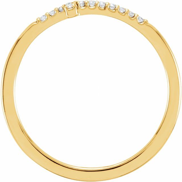 14K Yellow .08 CTW Lab-Grown Diamond Sideways Cross Ring