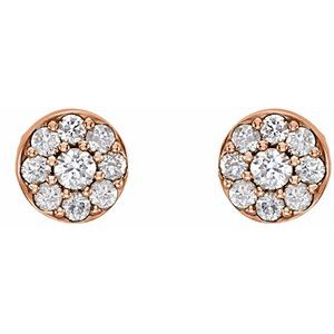 14K Rose 3/8 CTW Lab-Grown Diamond Earrings