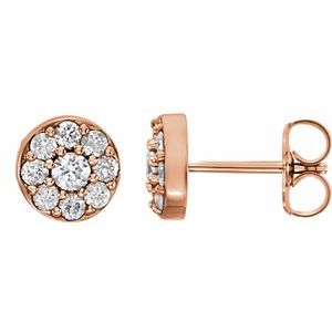 14K Rose 3/8 CTW Lab-Grown Diamond Earrings