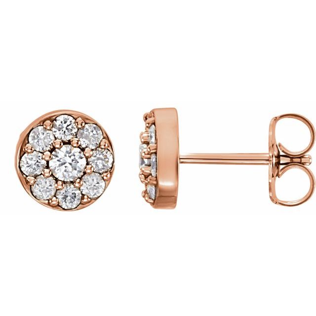 14K Rose 3/8 CTW Lab-Grown Diamond Earrings