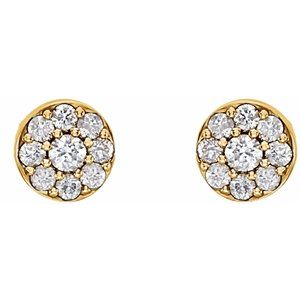 14K Yellow 3/8 CTW Lab-Grown Diamond Earrings