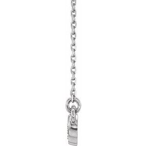 14K White 1/3 CTW Lab-Grown Diamond Bar 16-18" Necklace