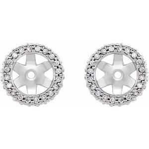 14K White 1/5 CTW Lab Grown Diamond Earrings Jacket
