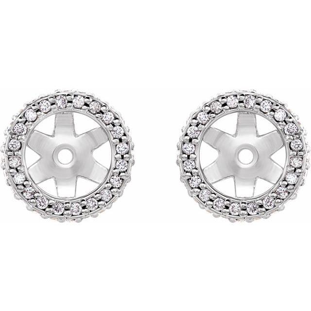 14K White 1/5 CTW Lab Grown Diamond Earrings Jacket