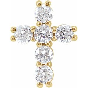 14K Yellow 1/2 CTW Lab-Grown Diamond Pendant