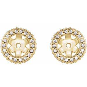 14K Yellow 1/5 CTW Lab-Grown Diamond Earring Jackets