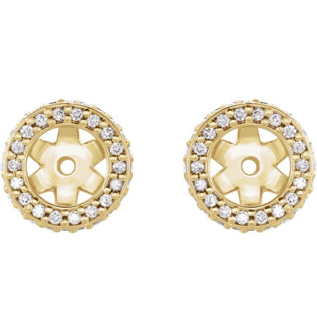 14K Yellow 1/5 CTW Lab-Grown Diamond Earring Jackets