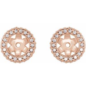 14K Rose 1/4 CTW Lab Grown Diamond Earrings Jacket