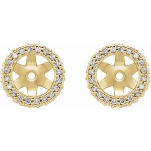 14K Yellow 1/5 CTW Lab Grown Diamond Earring Jackets