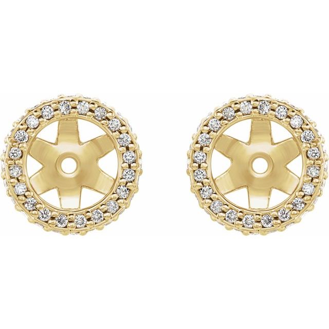 14K Yellow 1/5 CTW Lab Grown Diamond Earring Jackets