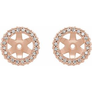 14K Rose 1/5 CTW Lab Grown Diamond Earrings Jacket