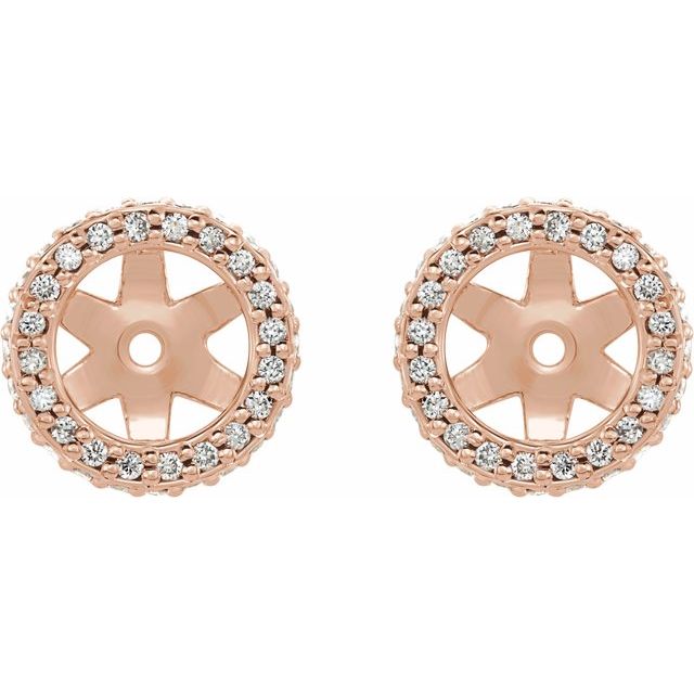 14K Rose 1/5 CTW Lab Grown Diamond Earrings Jacket