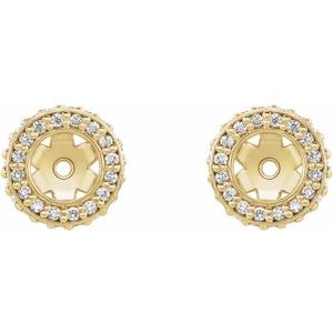14K Yellow 1/5 CTW Lab Grown Diamond Earring Jackets