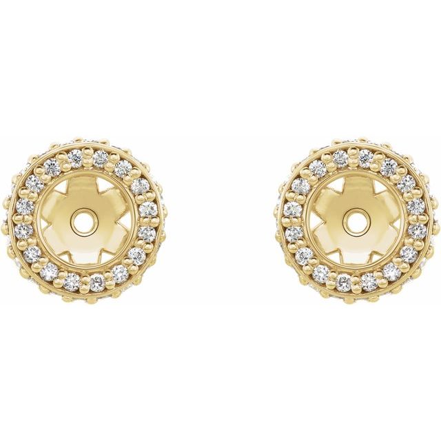 14K Yellow 1/5 CTW Lab Grown Diamond Earring Jackets
