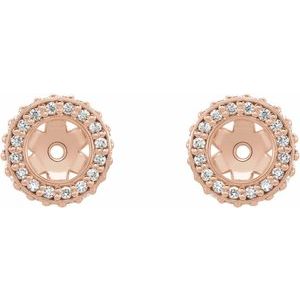 14K Rose 1/5 CTW Lab Grown Diamond Earrings Jacket