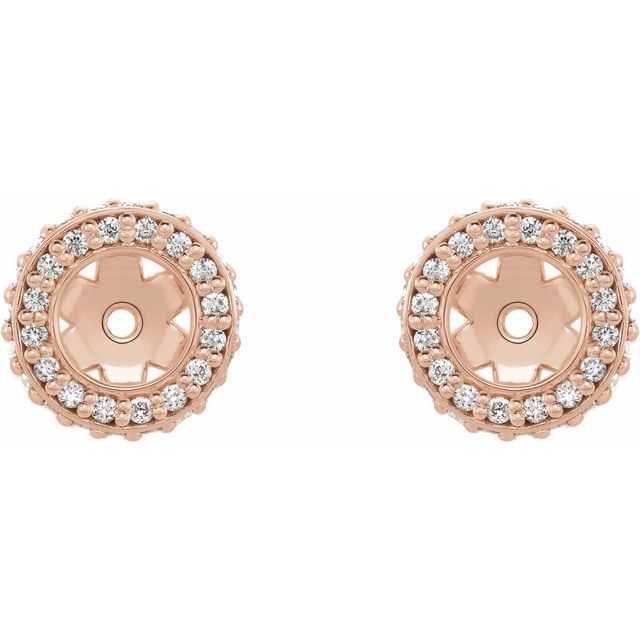 14K Rose 1/5 CTW Lab Grown Diamond Earrings Jacket
