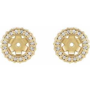 14K Yellow 1/5 CTW Lab Grown Diamond Earring Jackets