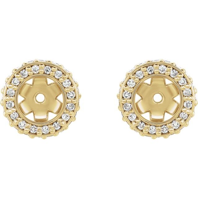 14K Yellow 1/5 CTW Lab Grown Diamond Earring Jackets