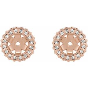 14K Rose 1/5 CTW Lab Grown Diamond Earrings Jacket
