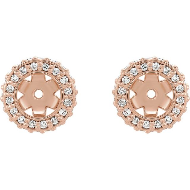 14K Rose 1/5 CTW Lab Grown Diamond Earrings Jacket