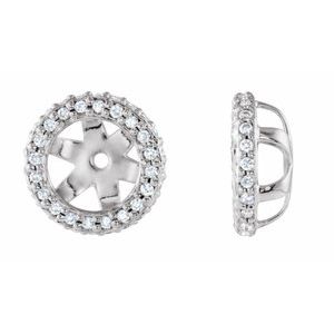14K White 1/4 CTW  Lab Grown Diamond Earrings Jacket