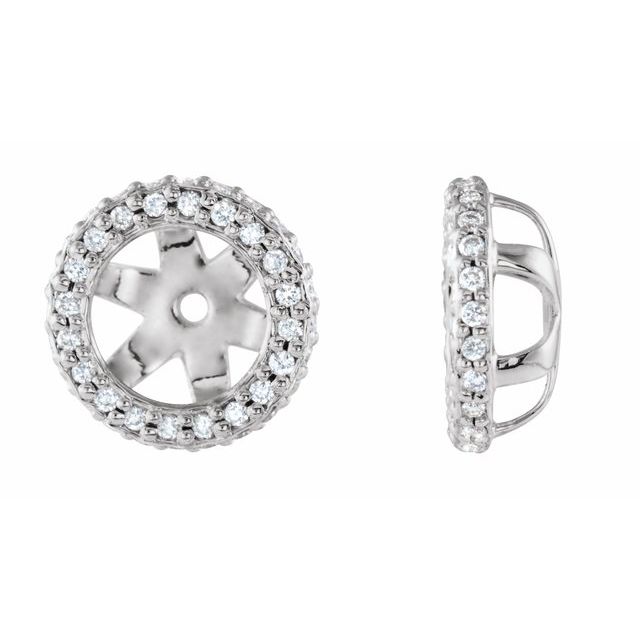 14K White 1/4 CTW  Lab Grown Diamond Earrings Jacket