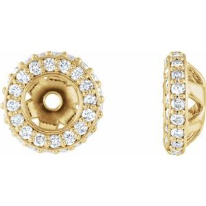 14K Yellow 1/5 CTW Lab Grown Diamond Earring Jackets