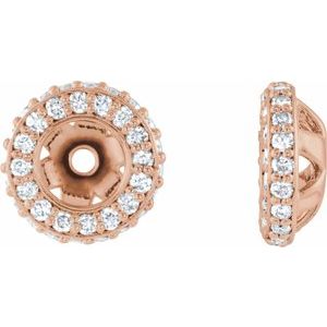 14K Rose 1/5 CTW Lab Grown Diamond Earrings Jacket