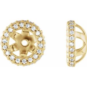 14K Yellow 1/5 CTW Lab-Grown Diamond Earring Jackets