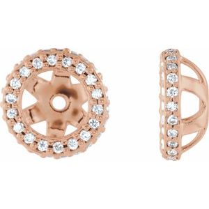 14K Rose 1/4 CTW Lab Grown Diamond Earrings Jacket