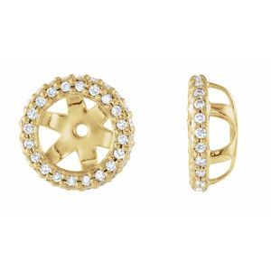14K Yellow 1/5 CTW Lab Grown Diamond Earring Jackets