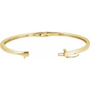 14K Yellow 1/4 CTW Lab-Grown Diamond Bangle 6" Bracelet