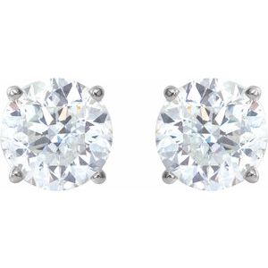 Platinum 6 mm Stuller Lab-Grown Moissanite Stud Earrings