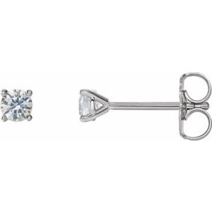 14K White 1/6 CTW Lab-Grown Diamond Stud Earrings