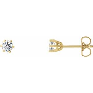 14K Yellow 1/4 CTW Lab-Grown Diamond Earrings