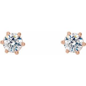14K Rose 1/4 CTW Lab-Grown Diamond Earrings