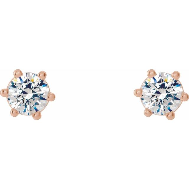 14K Rose 1/4 CTW Lab-Grown Diamond Earrings
