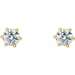 14K Yellow 1/4 CTW Lab-Grown Diamond Earrings
