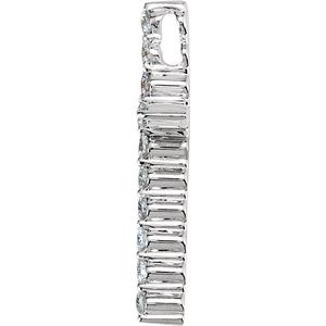 14K White 1/5 CTW Lab-Grown Diamond Cross Pendant