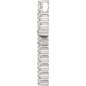 Platinum 3/4 CTW Lab-Grown Diamond Cross Pendant