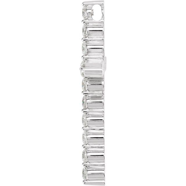 Platinum 1 1/4 CTW Lab-Grown Diamond Cross Pendant