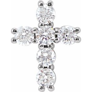 14K White 1/4 CTW Lab-Grown Diamond Pendant