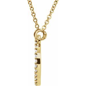 14K Yellow 1/8 CTW Lab-Grown Diamond Circle 16" Necklace