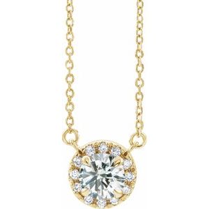 14K Yellow 1/5 CTW Lab-Grown Diamond French-Set 16-18" Necklace
