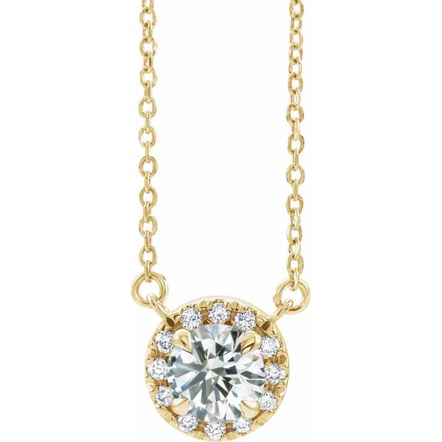 14K Yellow 1/3 CTW Lab-Grown Diamond French-Set 16-18" Necklace