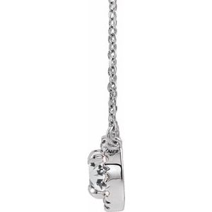14K White 7/8 CTW Lab-Grown Diamond French-Set 16-18" Necklace