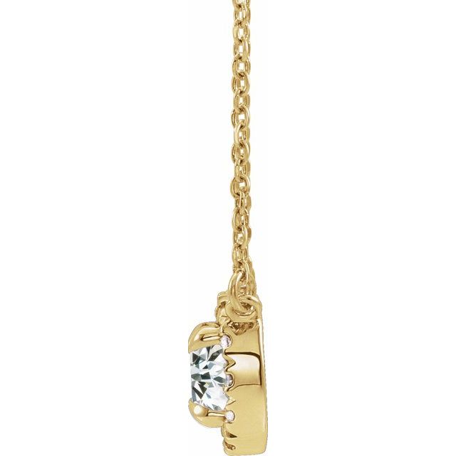 14K Yellow 1/5 CTW Lab-Grown Diamond French-Set 16-18" Necklace