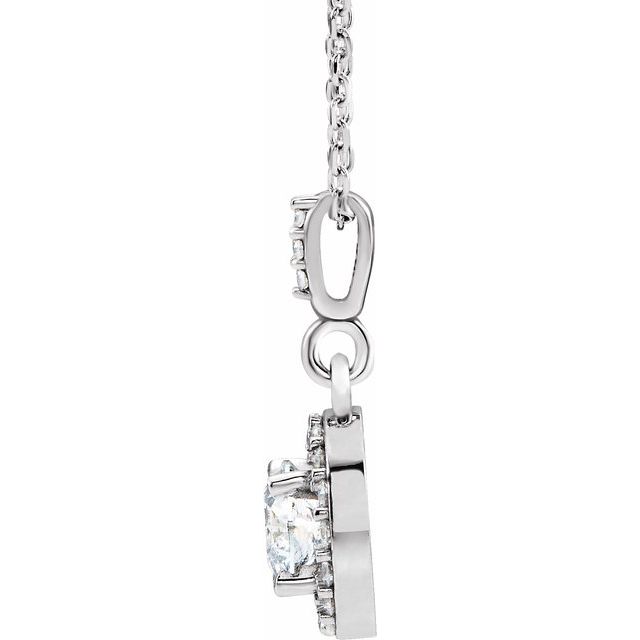 14K White 5/8 CTW Lab-Grown Diamond 18" Necklace