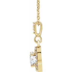 14K Yellow 5/8 CTW Lab-Grown Diamond 18" Necklace